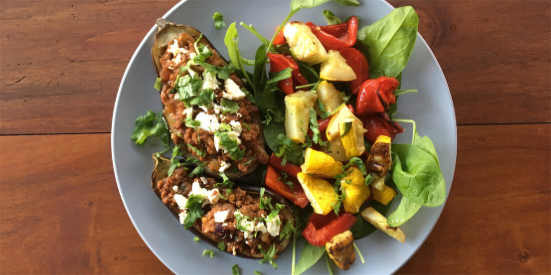 Stuffed Middle Eastern Eggplant