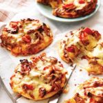 cheesy pulled pork mini pizzas